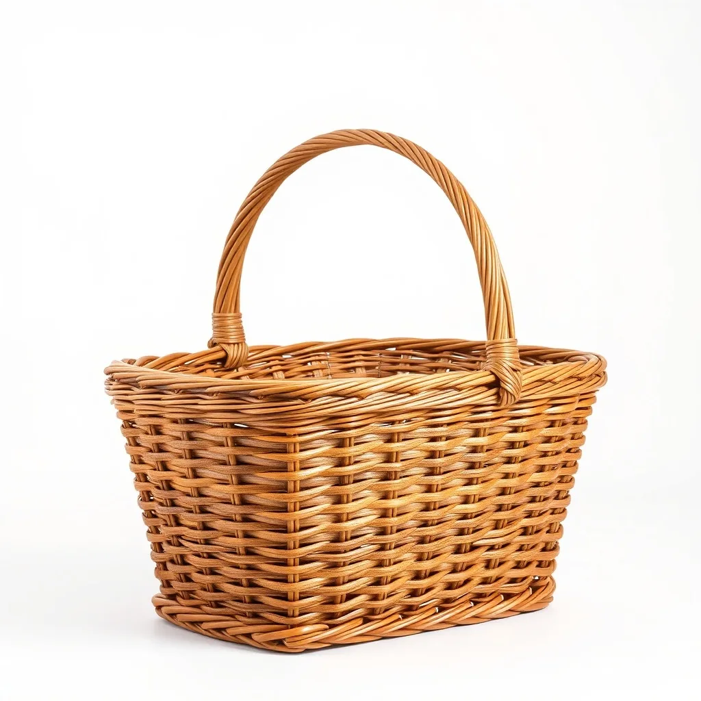 Panier pique-nique osier avec couvercle et fermeture cuir en gros pour revendeurs